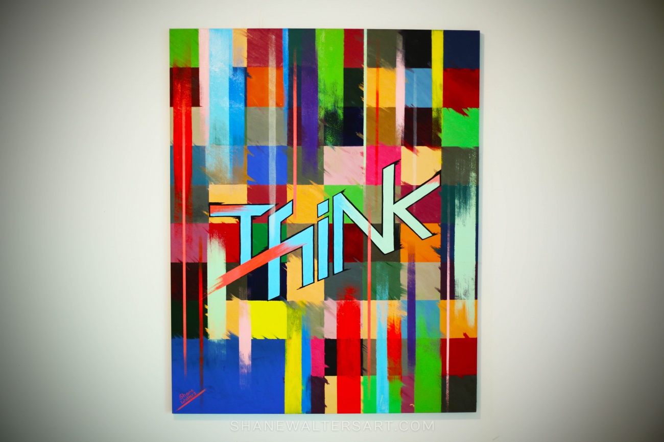 Shane Walters Oil on Canvas Painting 2014 Think Graffiti Painting